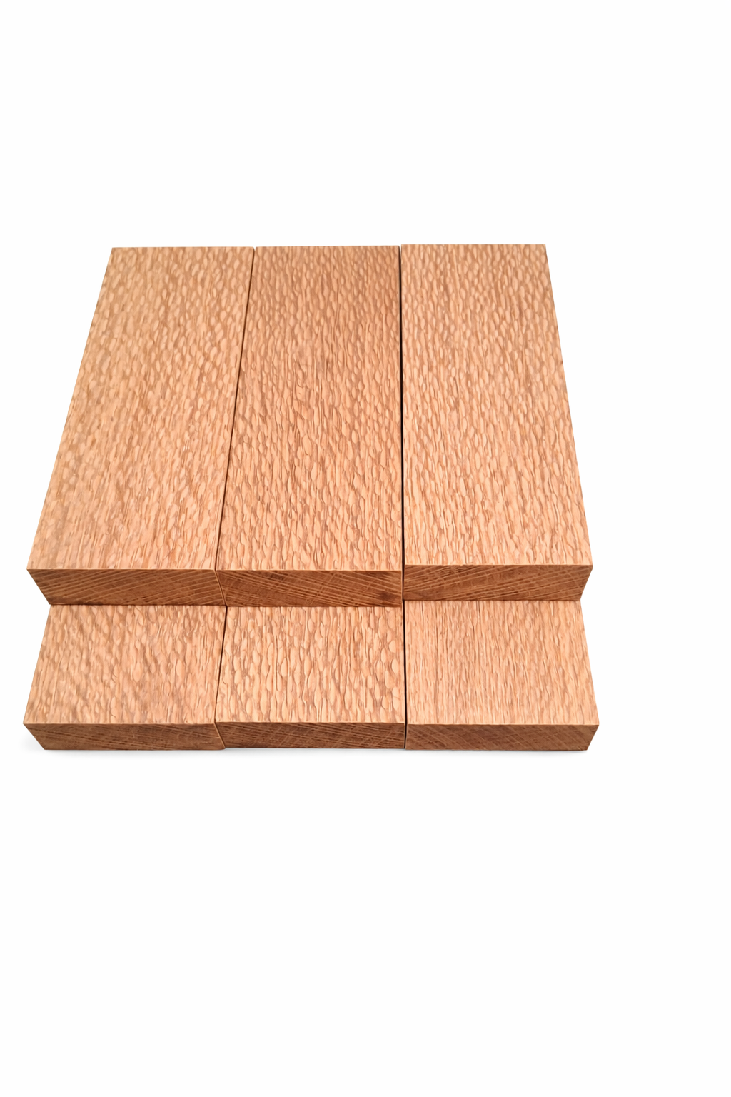 Lacewood knife handle blank, 5 × 2.5 × 0.87 in, seasoned hardwood