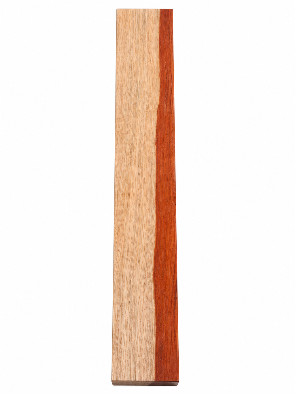 One-of-a-kind Moabi wood blank with natural color contrast