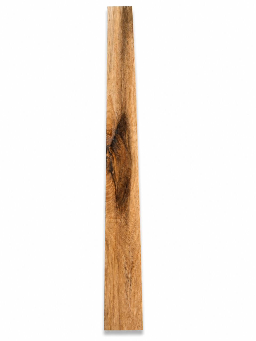 Burmese Teak hardwood board, exact 29.375 in, figured golden-brown grain