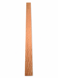 Figured rippled exotic hardwood board, 35.5 in, golden rosy-brown tones