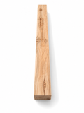 Character hardwood board with flowing natural grain and knots