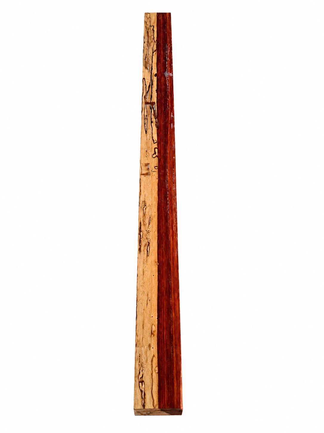 Spalted Red Mahogany slab with natural figure and insect galleries