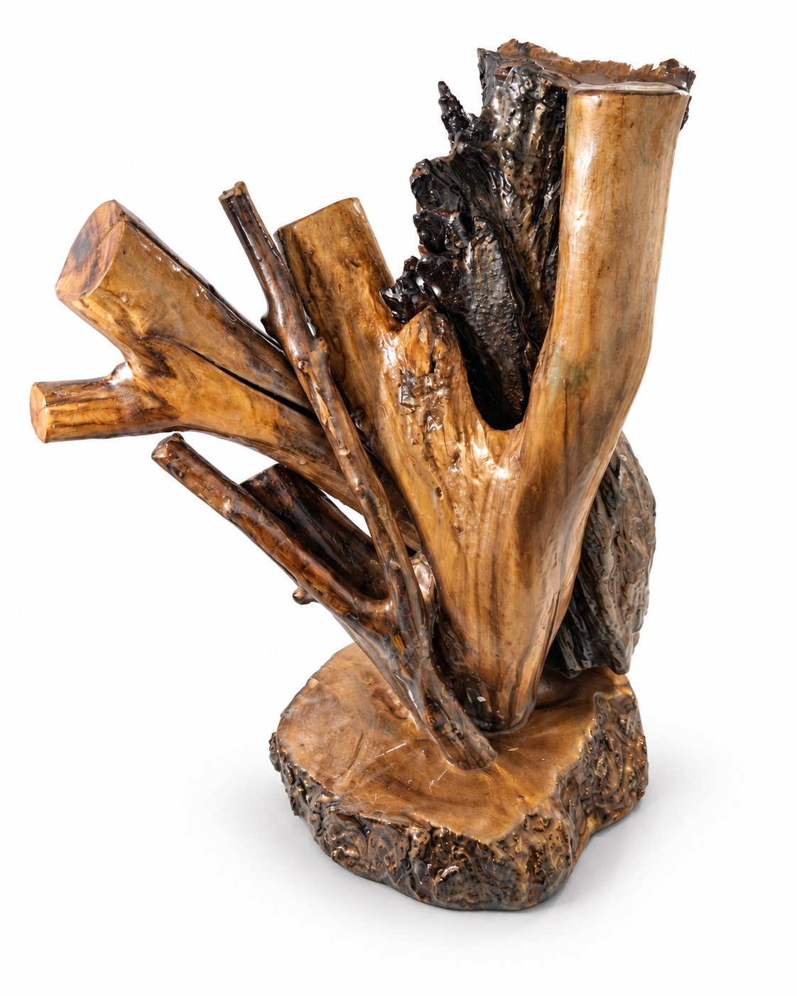 Wildwood Ascension natural wood and epoxy sculpture with branching organic form