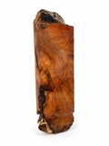 Maple burl piece, 6.5 in, amber figure and natural bark edges
