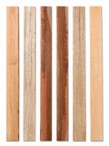 Lot #52, six mixed exotic hardwood boards with contrast and warm tones