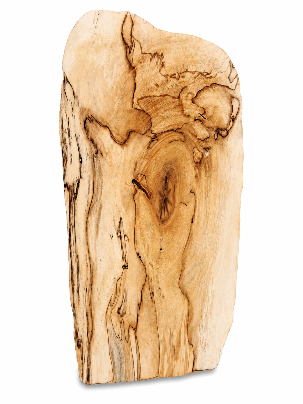 Natural Cherry slab with spalted figure and variable profile