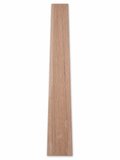 Lot #22 ribbon-grain exotic hardwood board with beige-brown rosy tones