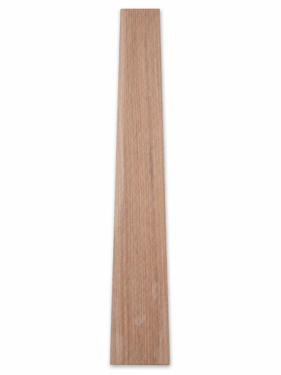 Lot #22 ribbon-grain exotic hardwood board with beige-brown rosy tones