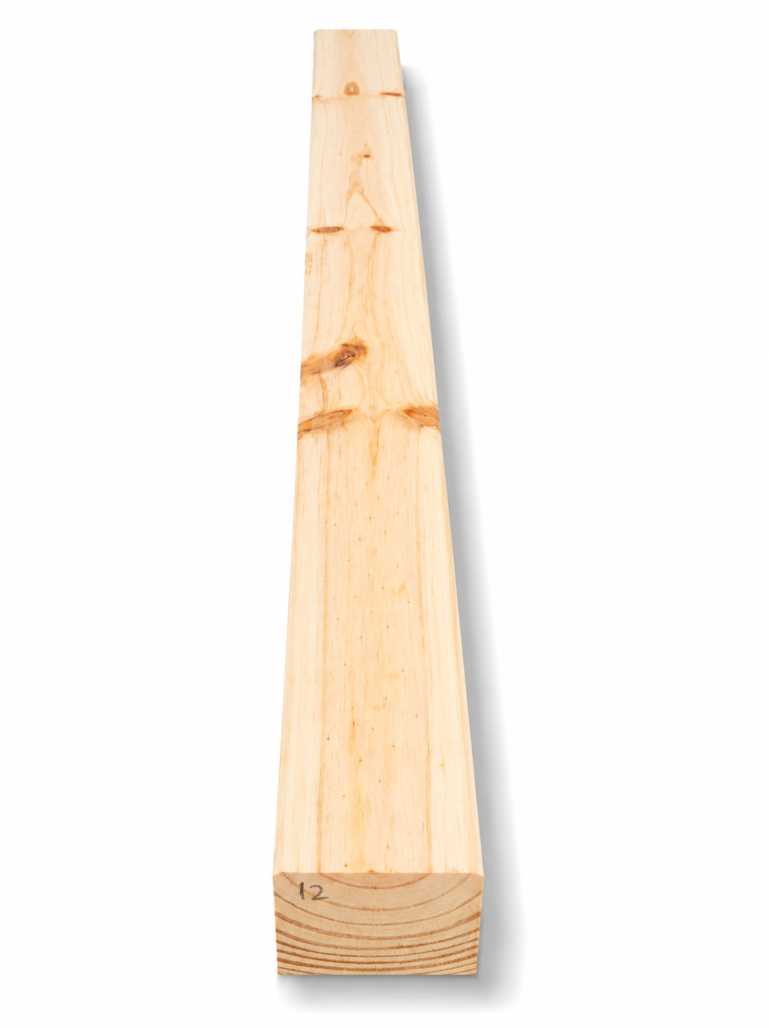 Premium exotic beam blank with cream-to-golden straight grain