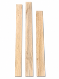 Lot #50, three long exotic hardwood boards in blonde and cream tones