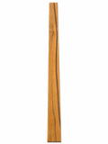 Serpentine-grain exotic hardwood board, 39.4375 in, dense figure