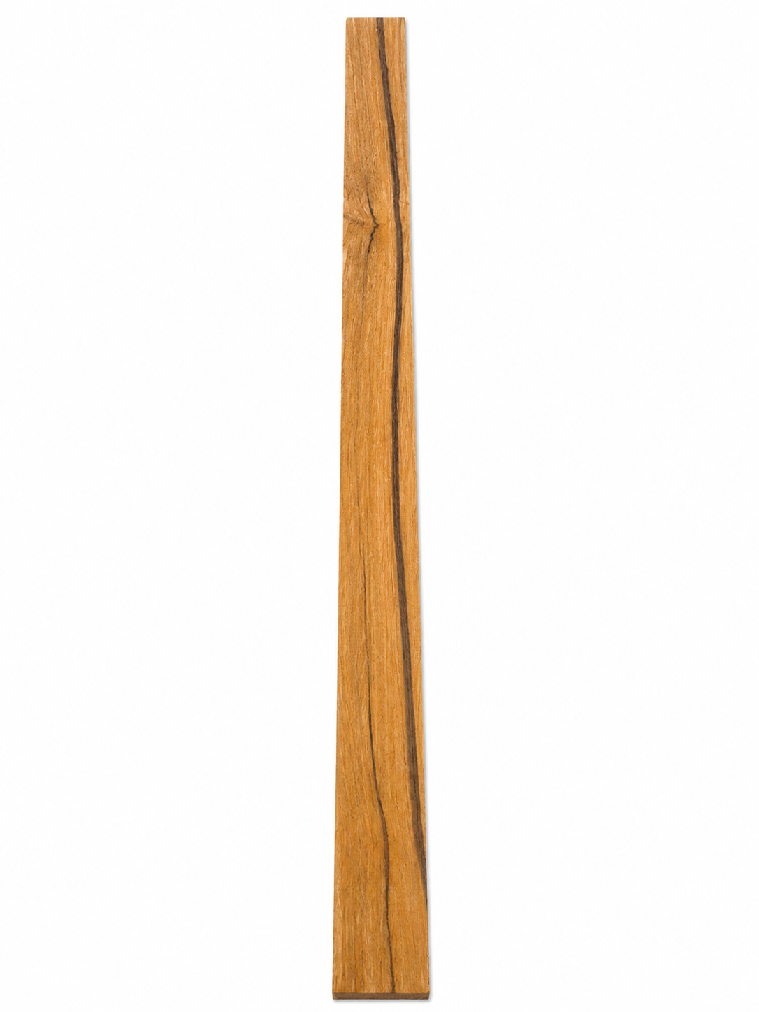 Serpentine-grain exotic hardwood board, 39.4375 in, dense figure
