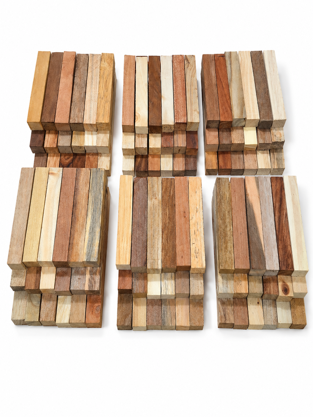 Early-generation exotic pen blanks with dimensional variation