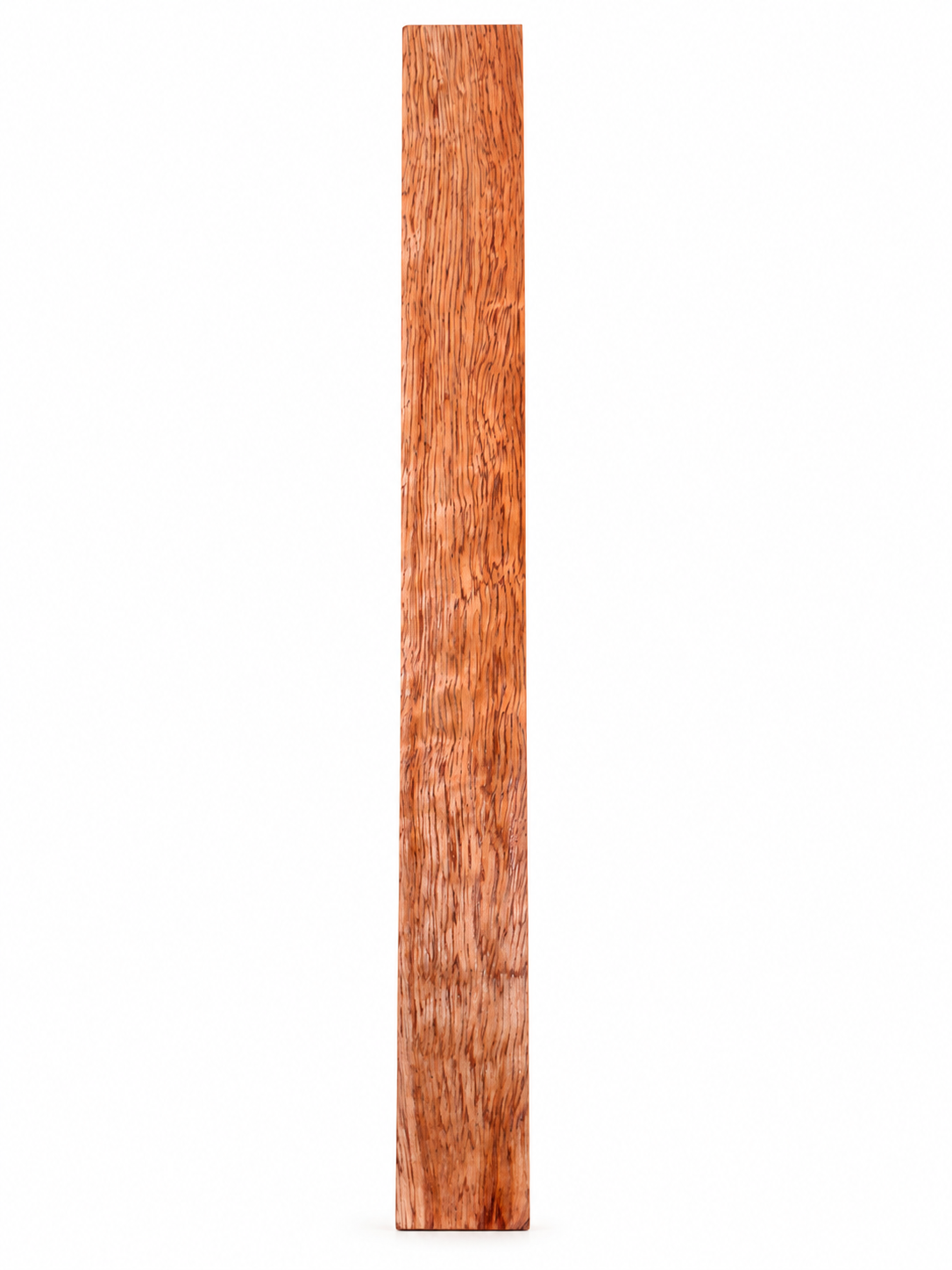 Dense exotic blank showing extreme chatoyance and multi-directional grain