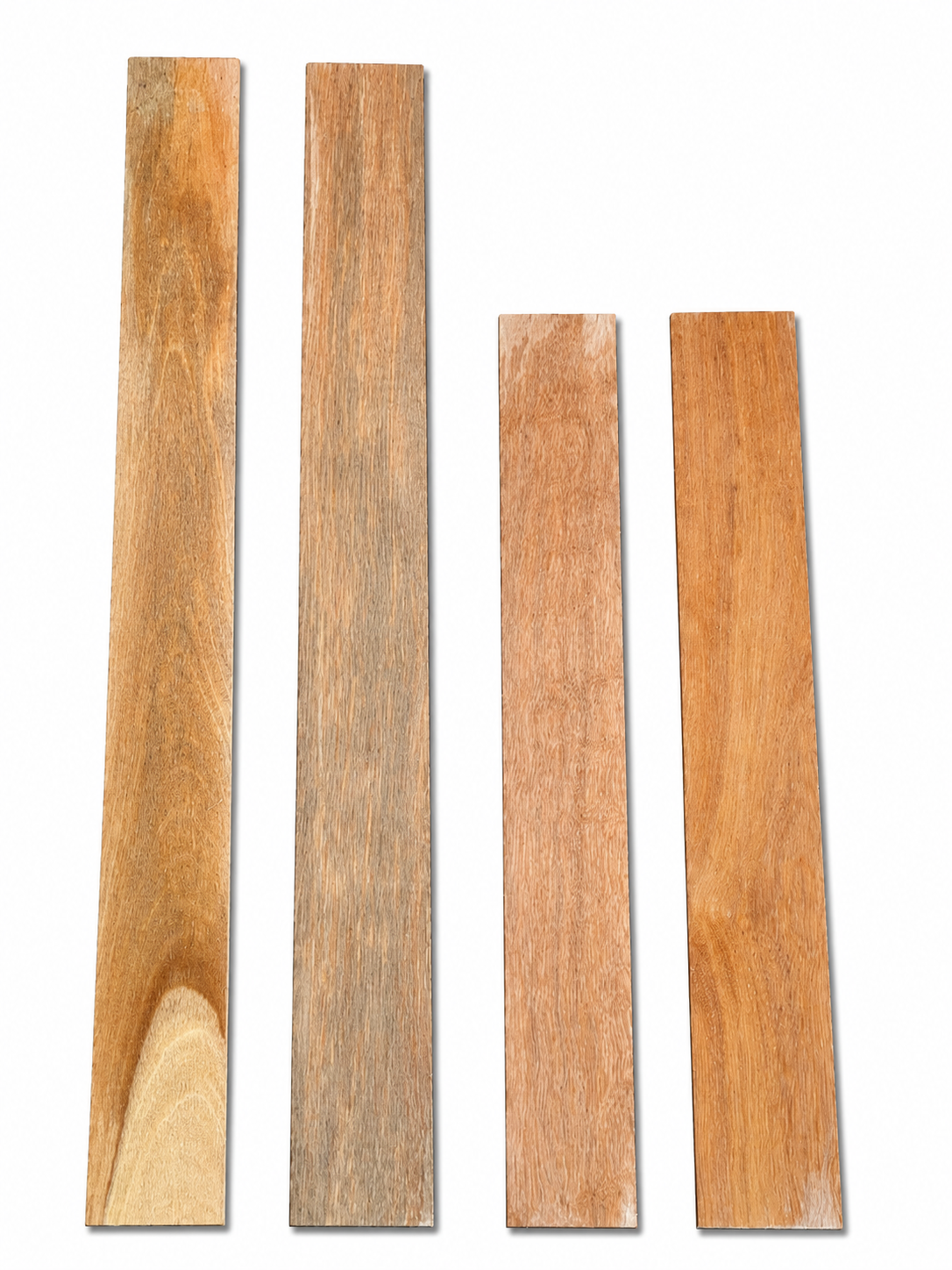 Lot #48, four precious exotic hardwood boards with natural contrast