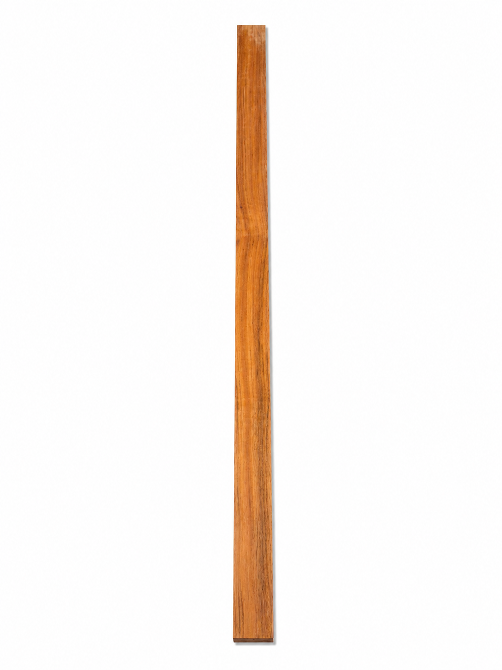 Orange Balau hardwood board, 34.875 in, dense orange-brown grain
