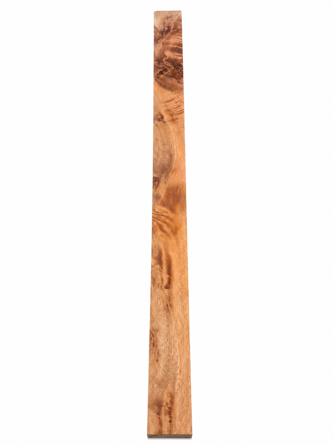 Highly figured chatoyant hardwood board, 33.75 in, strong figure