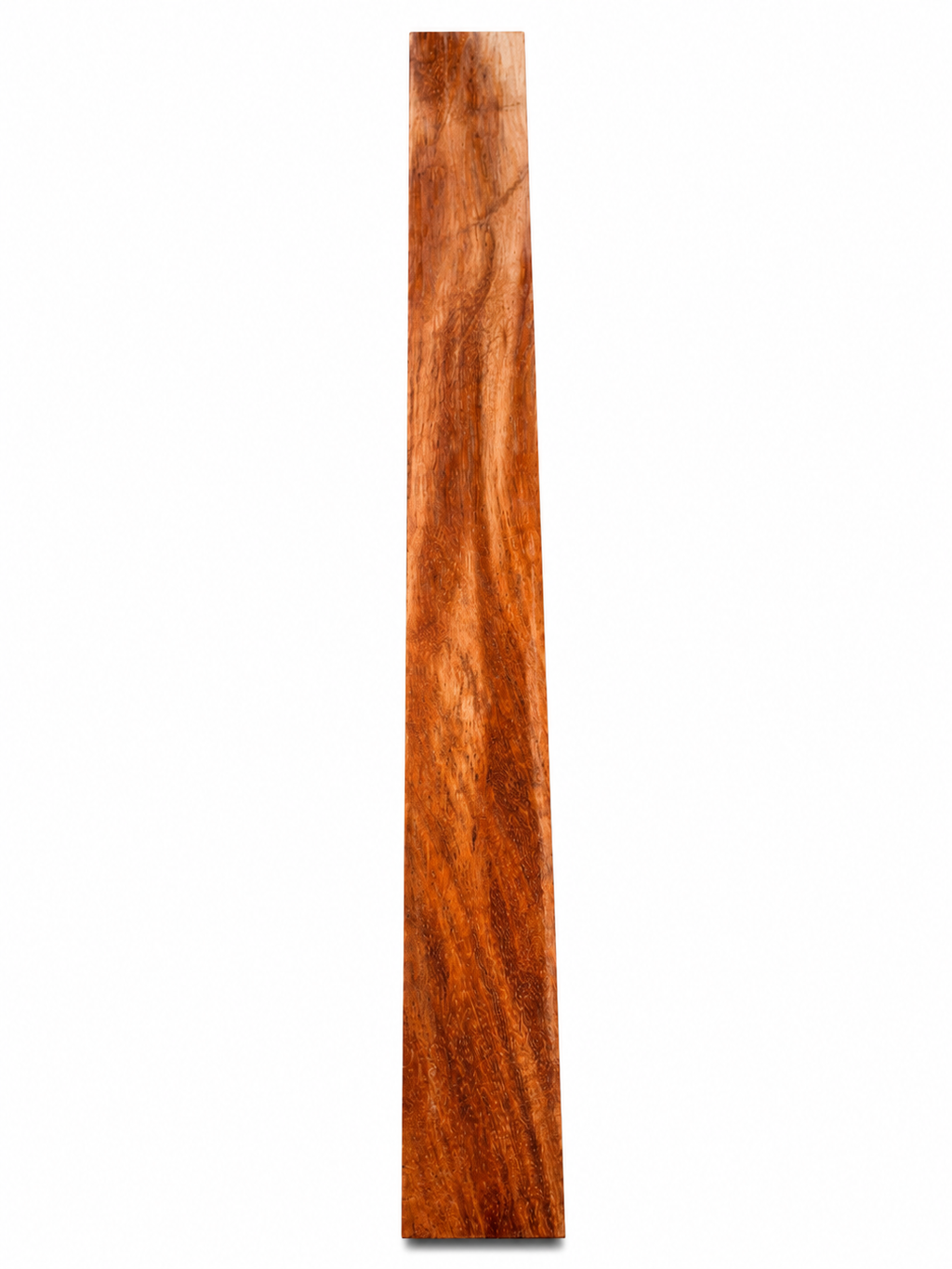 Kempas hardwood board, 25.75 in, vibrant orange figure