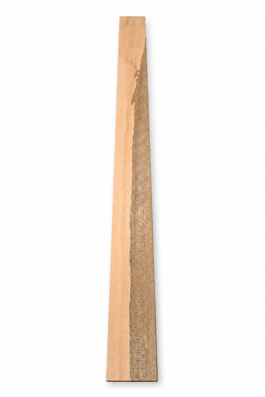 Lot #16 two-tone exotic hardwood board with peach-beige and grey-brown contrast