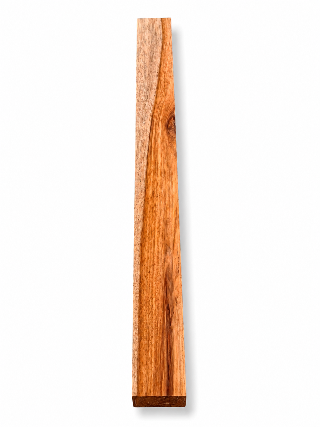 Signature exotic hardwood board, 34 in, reddish-brown ribbon grain