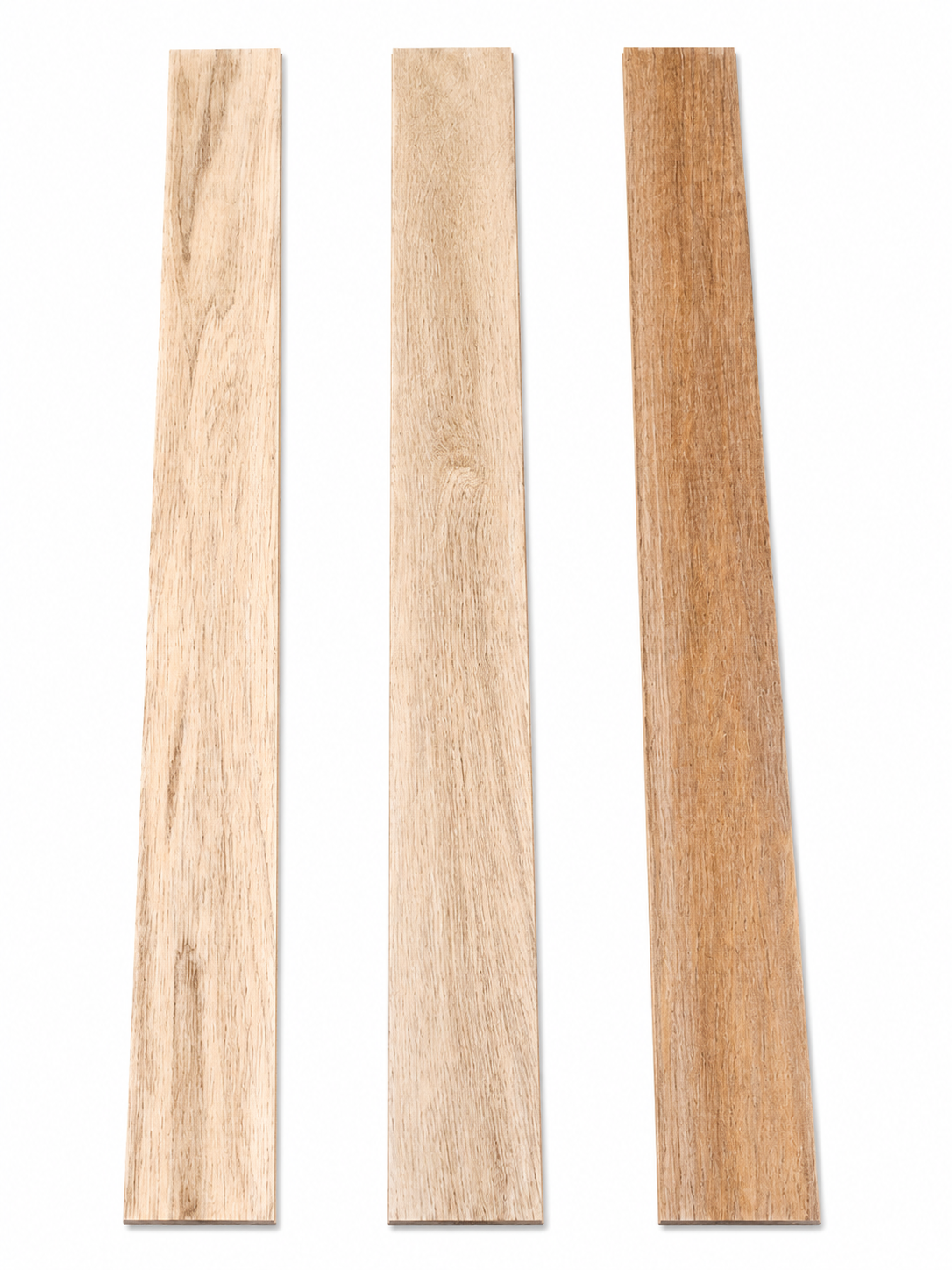 Lot #2, three exotic hardwood long boards, exact pieces shown