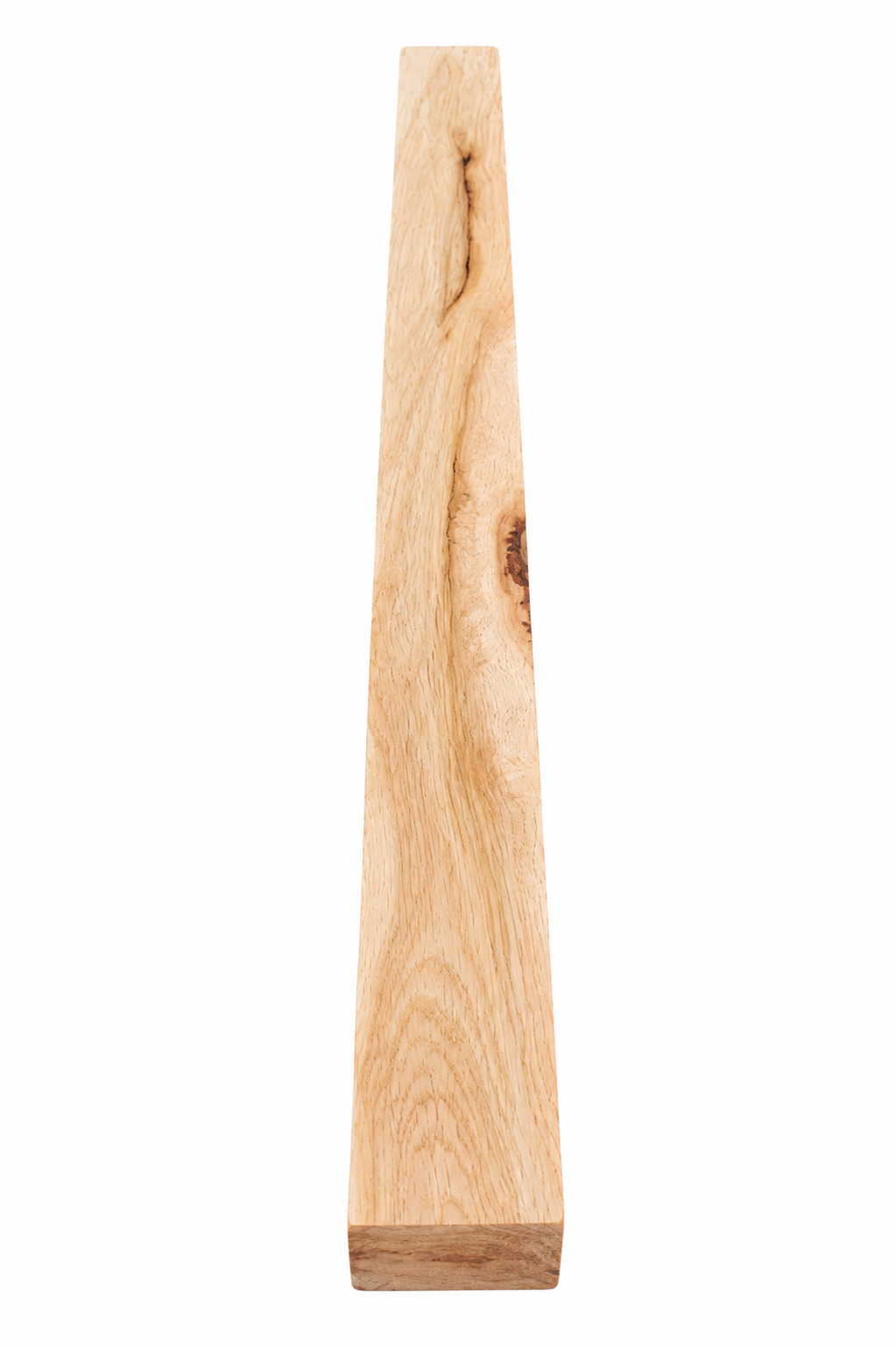 Premium White Oak board with live-edge character and natural grain