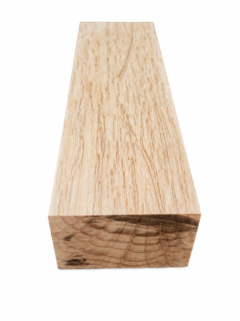 Seven-inch Hevea hardwood blank with warm tone and straight grain