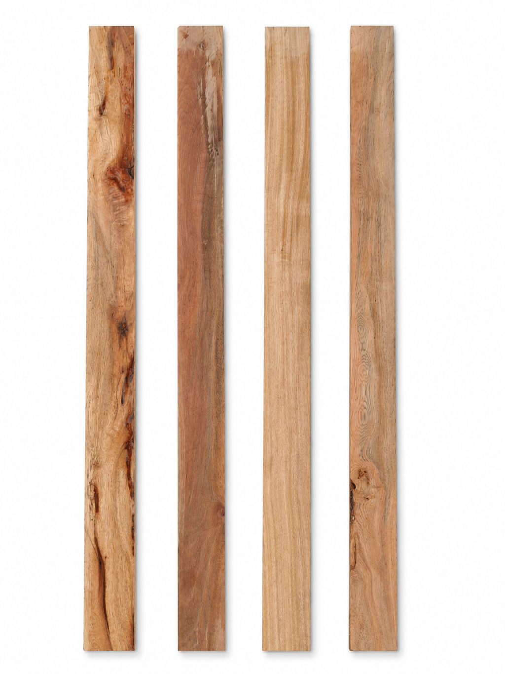 Lot #29 figured hardwood boards with warm tones, knots and varied grain