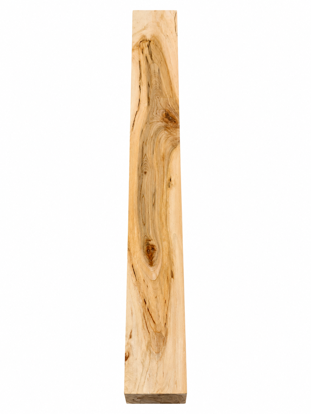 Side face of Spalted Maple blank with flowing grain and small knots