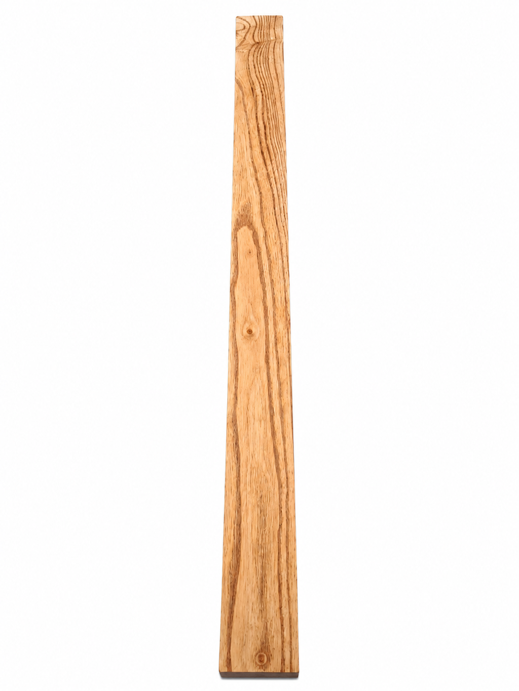 Canarywood hardwood board, 33.5 in, striking linear grain