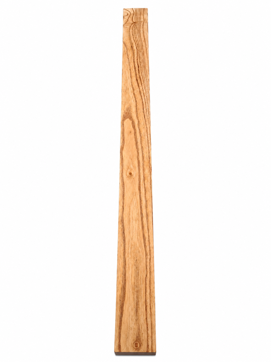 Canarywood hardwood board, 33.5 in, striking linear grain