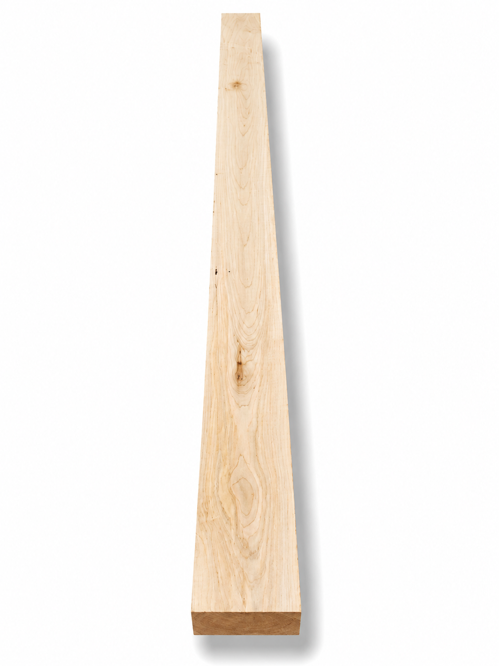 Reverse face of long Spalted Maple board with flowing grain and knots