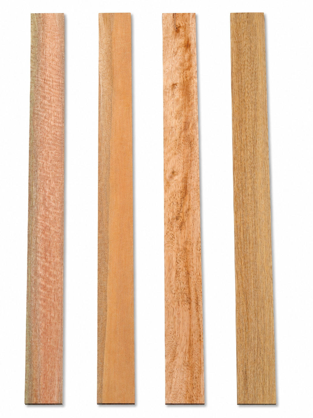 Lot #42 figured hardwood boards with pinkish and golden tones