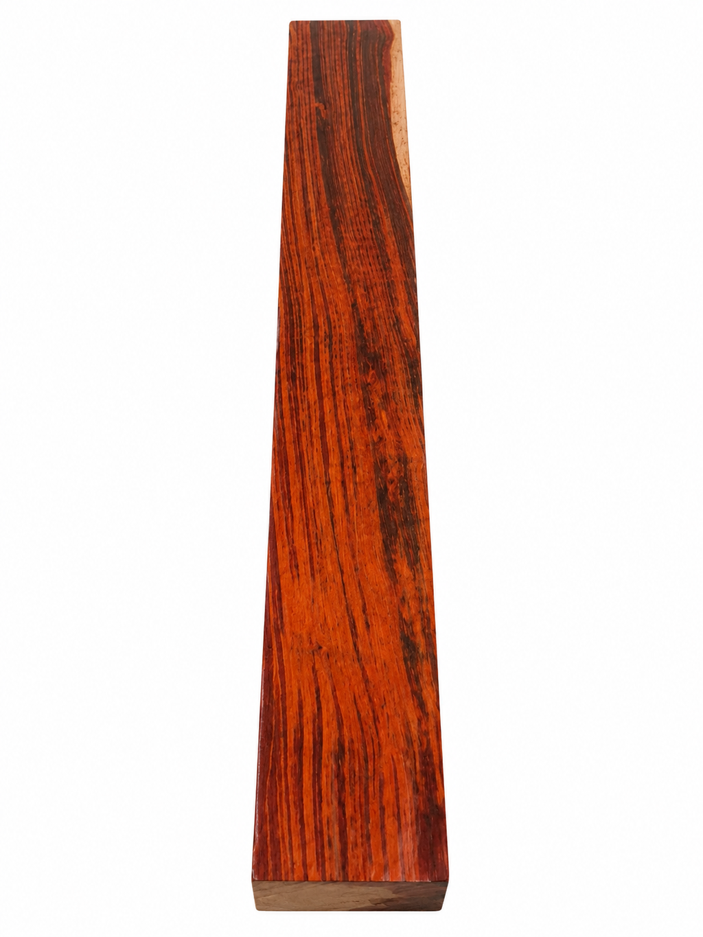 Moabi turning blank, 19.5 in, red heartwood and pale sapwood contrast