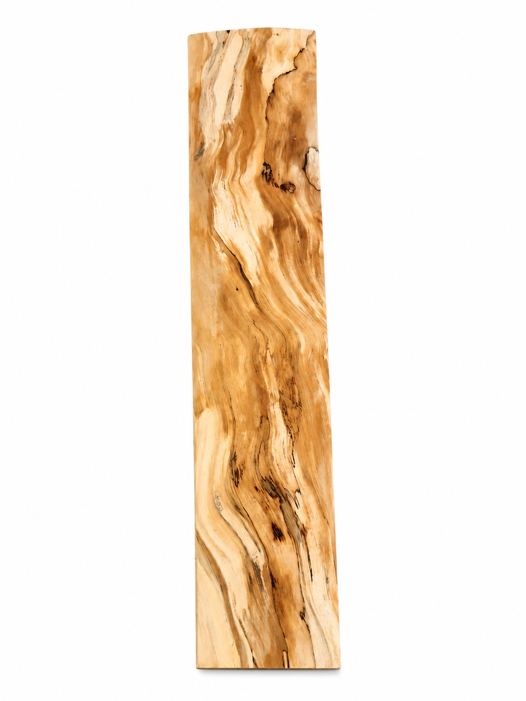 Premium Spalted Cherry slab with natural insect galleries