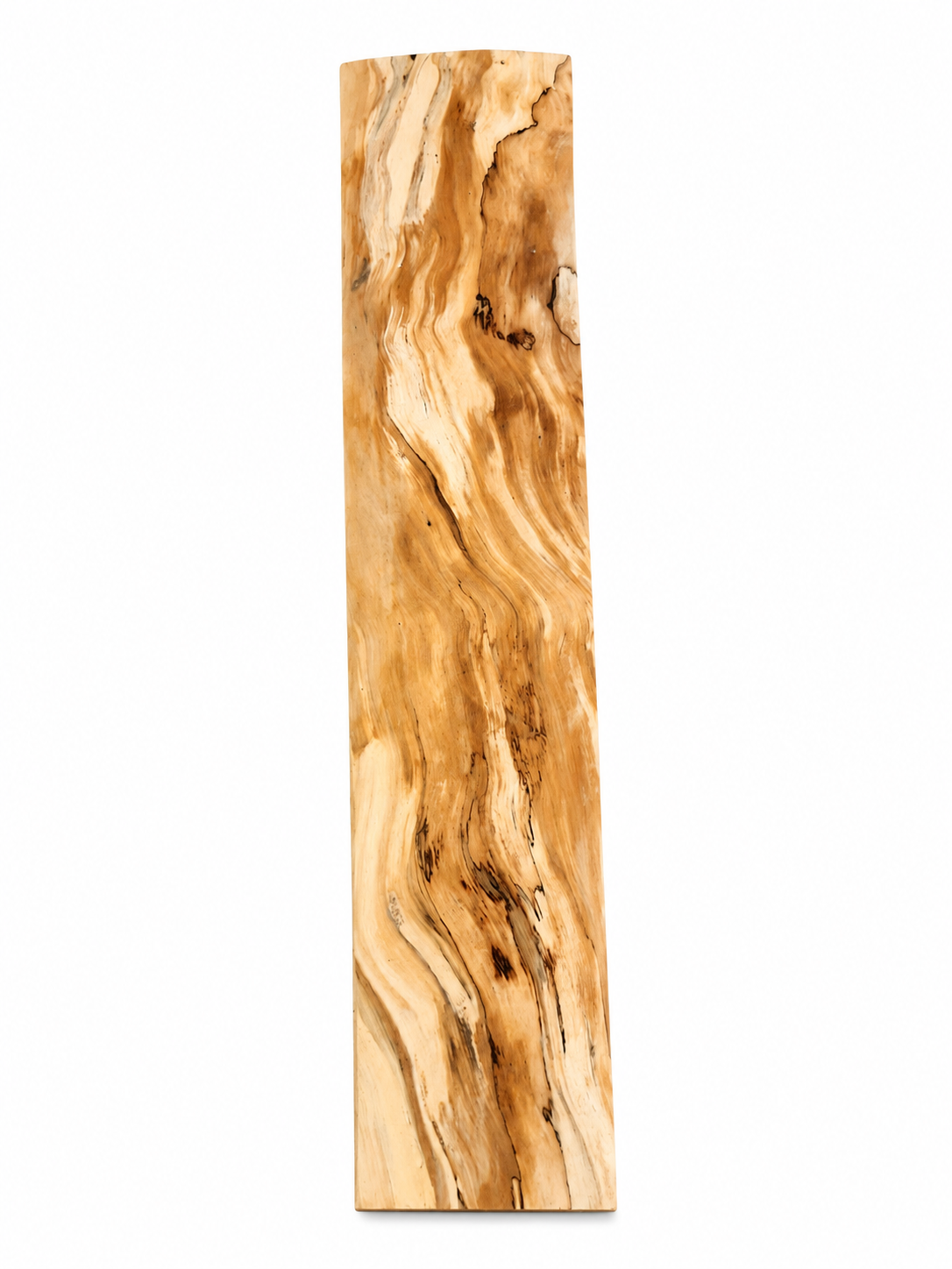 Premium Spalted Cherry slab with natural insect galleries