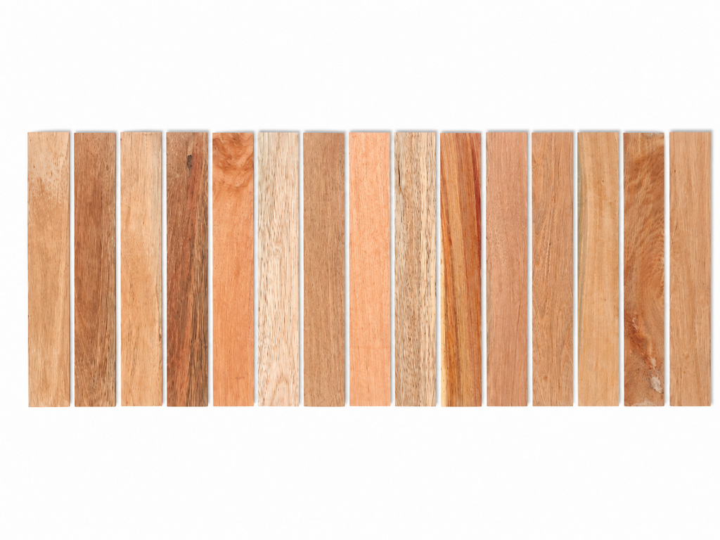 Premium Lot F exotic hardwood board pack with varied figure