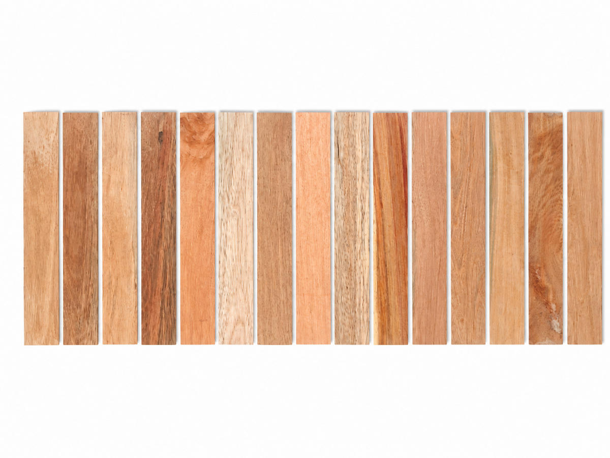 Premium Lot F exotic hardwood board pack with varied figure