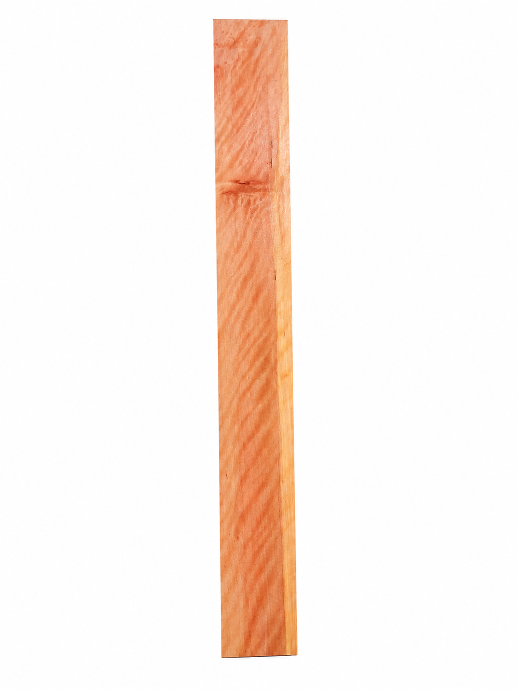 Pink Ivory figured blank, 19 in, salmon-peach diagonal figure
