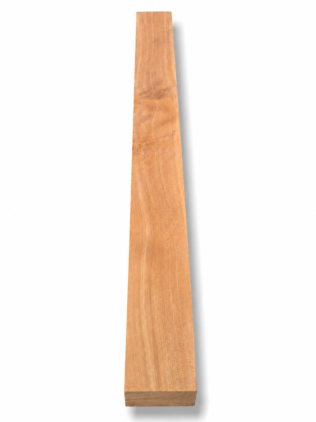 Premium hardwood board with rich golden-brown tone and flowing grain