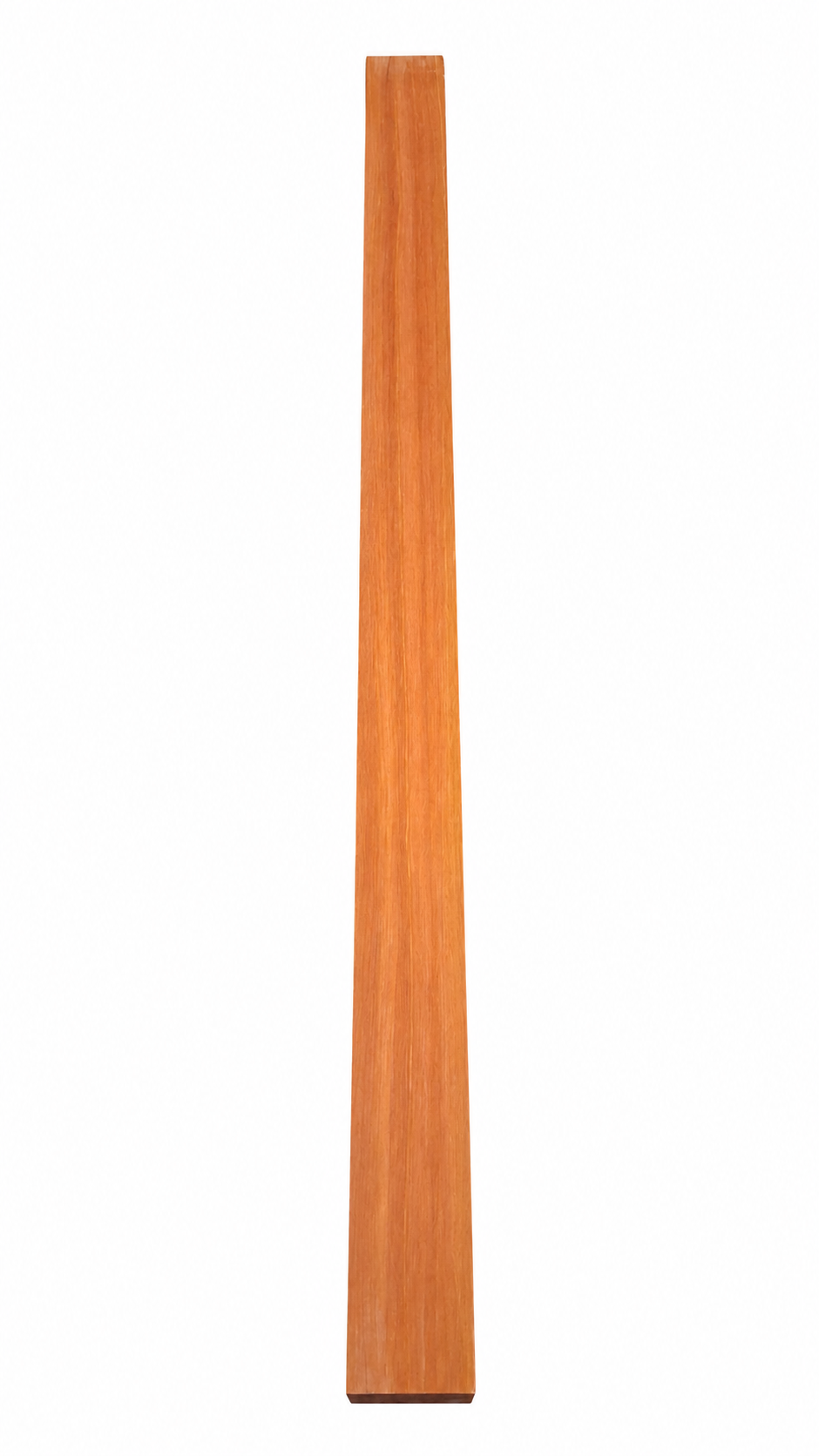 Dense golden-brown exotic hardwood board, 38.75 in, straight grain
