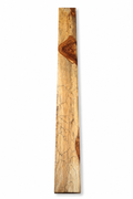 Spalted hardwood turning blank, 33.375 in, red-brown knots