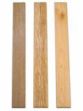Lot #43, three long hardwood boards with grey-brown and golden tones