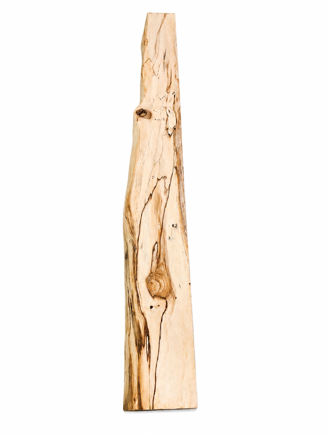 Cherry live-edge timber, 35.25 in, warm grain and natural edges