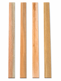 Lot #42, four curly figured hardwood boards with rippled grain