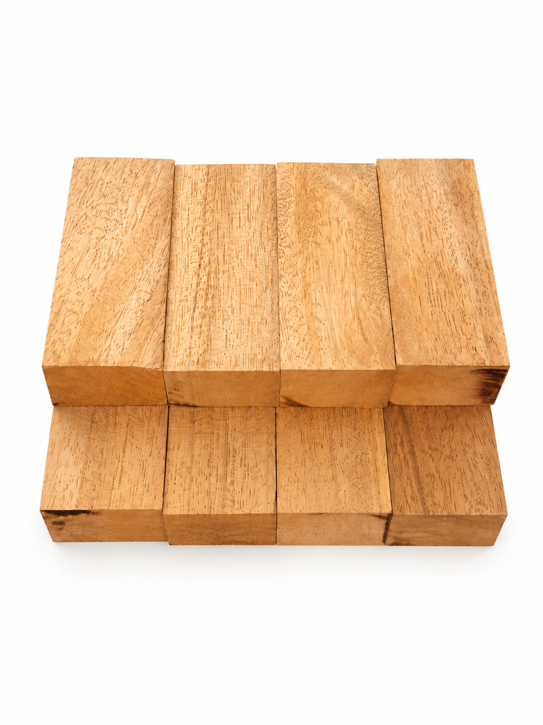 Metallic-gold exotic hardwood blank, 5 in, honey and amber tones