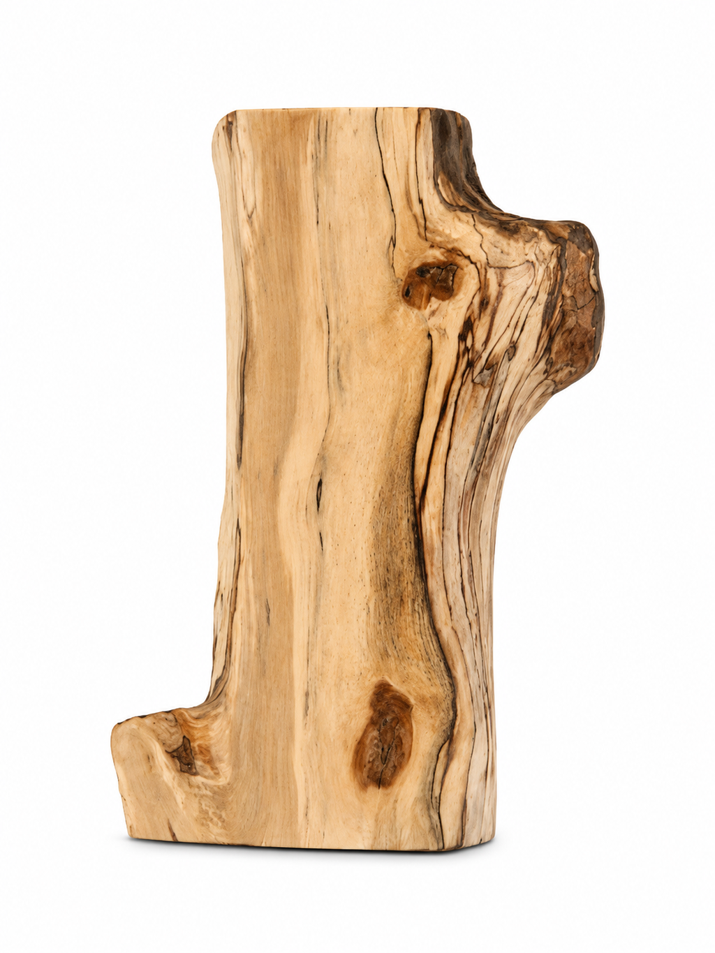 Natural Maple branch centerpiece, 9 in, knots and dark grain