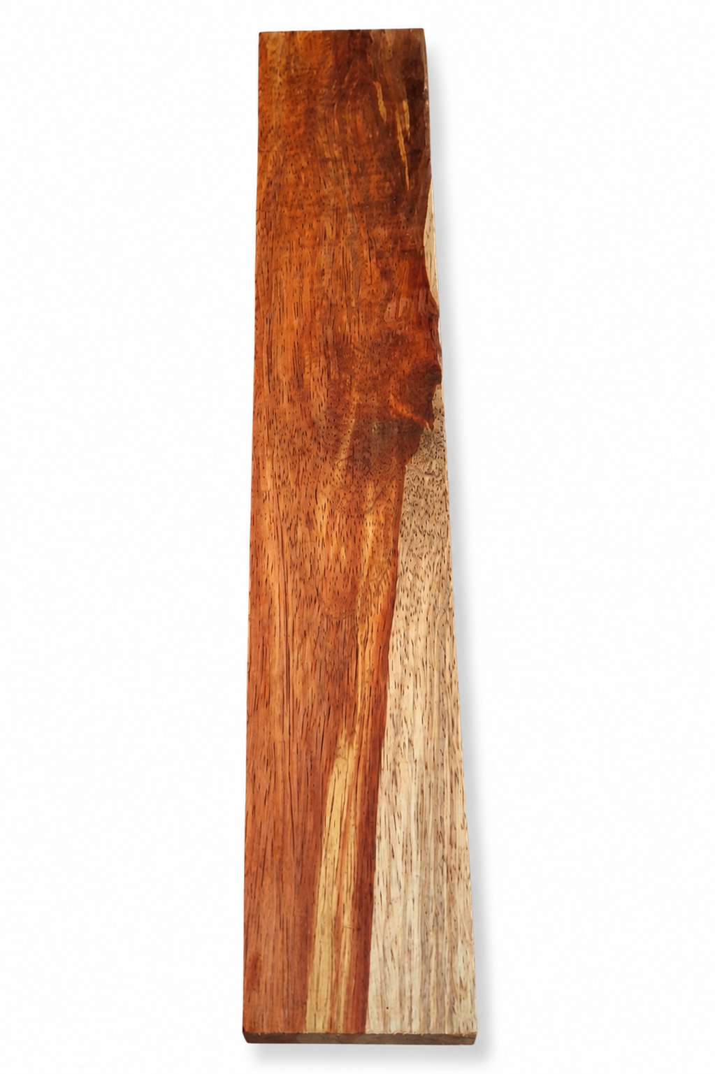 Padouk Orange Fire turning blank, 16.5 in, vivid orange-red heartwood