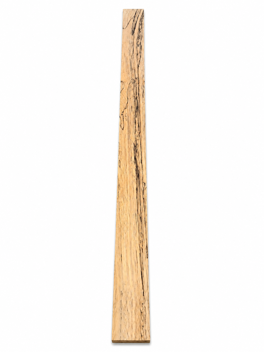 Naturally spalted hardwood board with contrasting dark figure