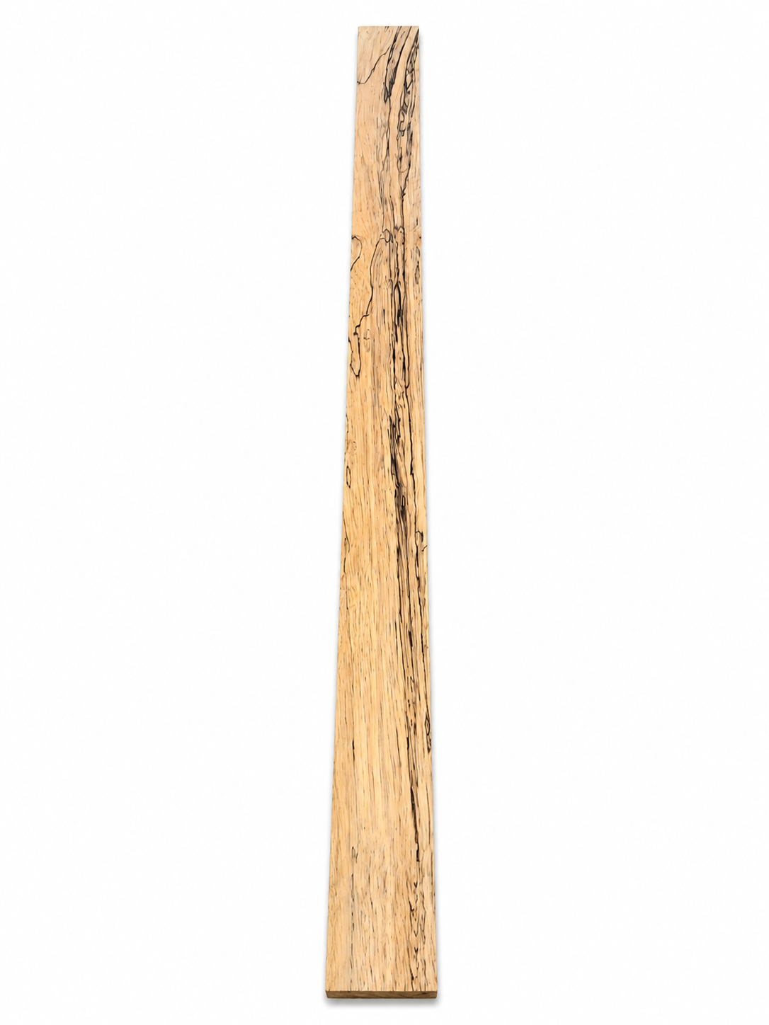 Naturally spalted hardwood board with contrasting dark figure